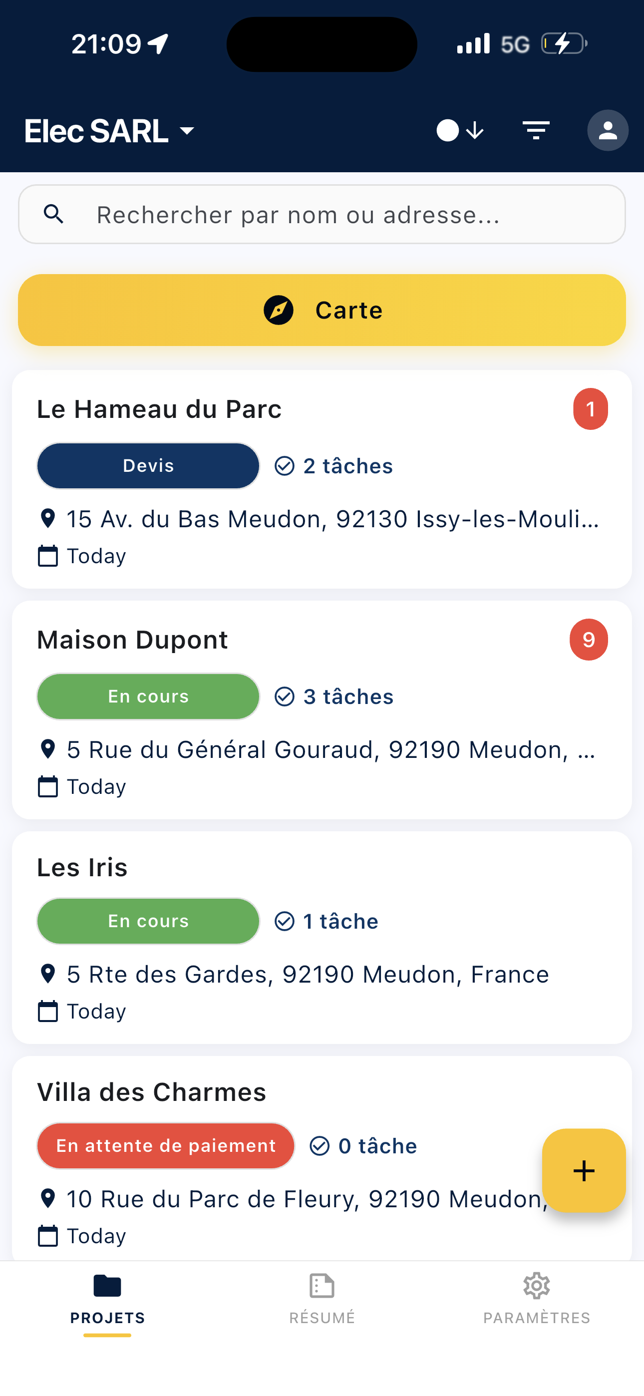 Kalepin - Project list